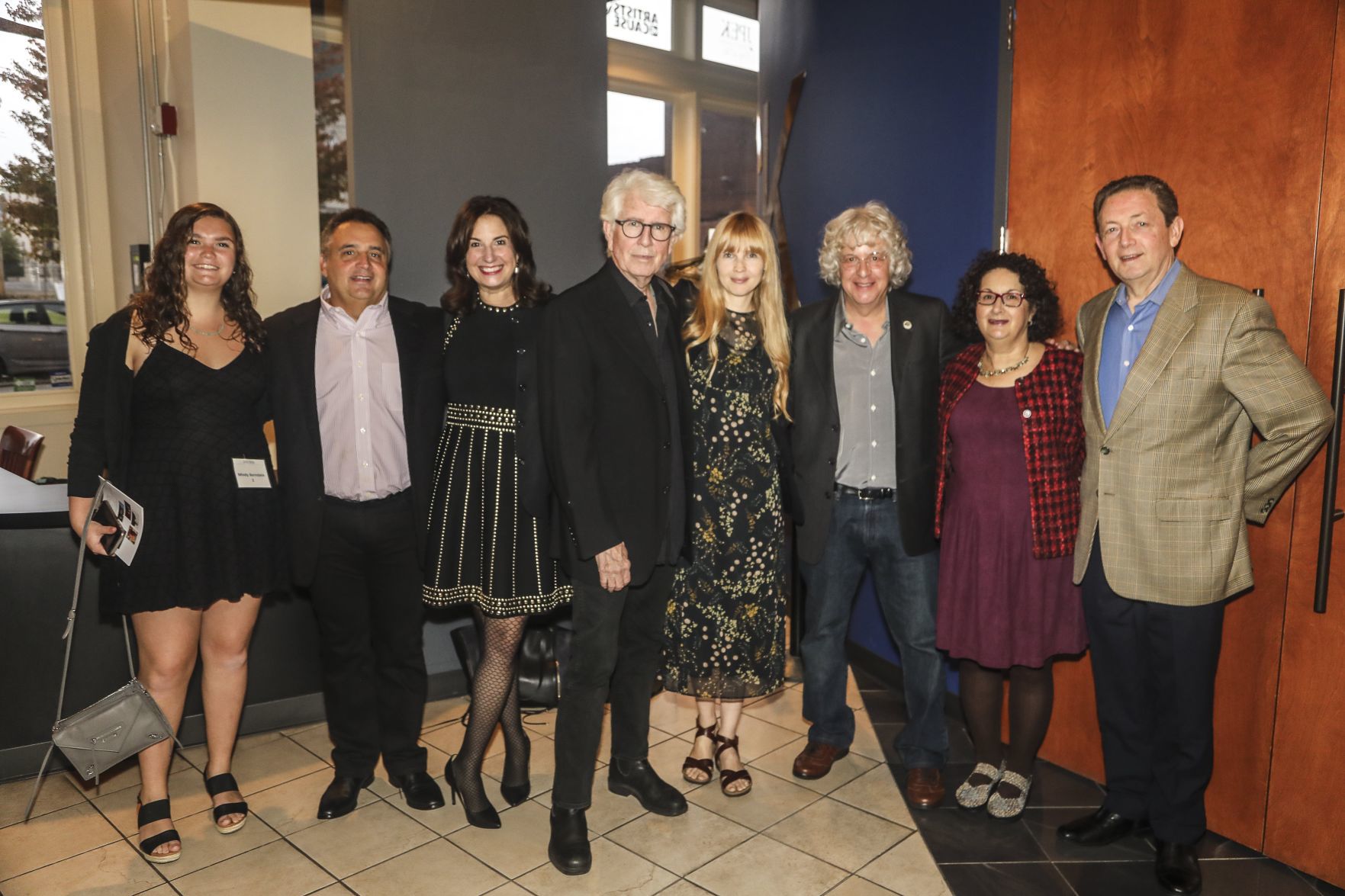 Mindy and David Bernstein, Sarah Avins, Graham Nash, Amy Grantham, Joel Bernstein, honoree, Deborah Bernstein, Arne Abramowitz